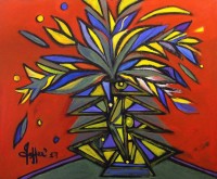 Wahab Jaffar, 30 x 36 Inch, Acrylic on Canvas,  Floral Painting, AC-WJF-053
